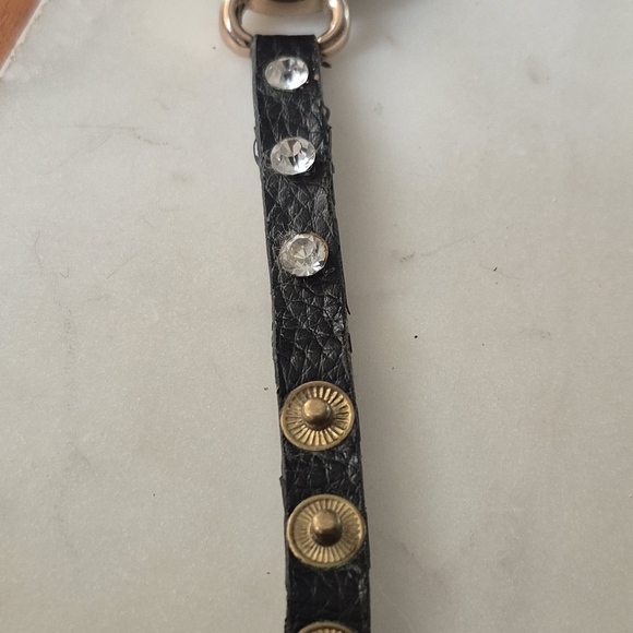 Black and Gold Women's Watch with Crystal Accents - Picture 5 of 6